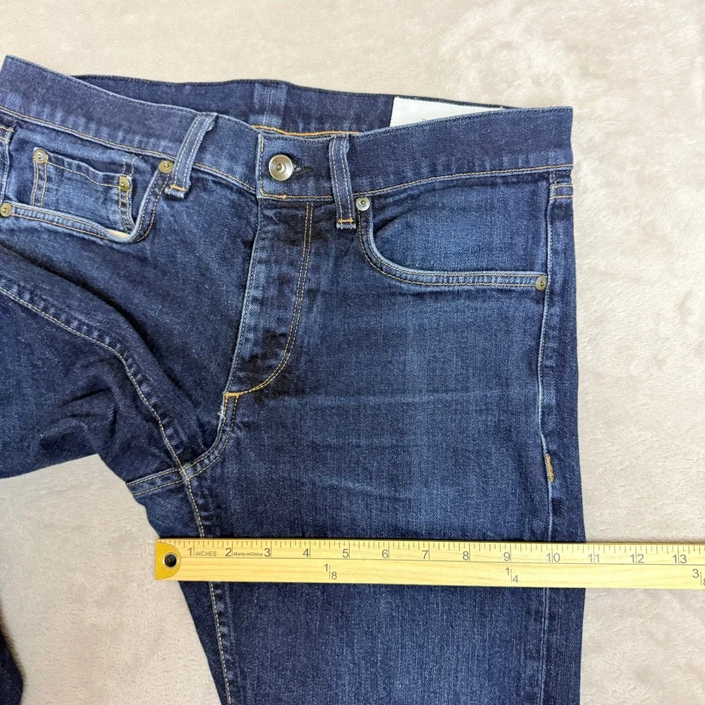 Rag & Bone Fit 1 Selvedge Skinny Jeans Mens 32 Blue Rinse Dark Wash Faded Denim